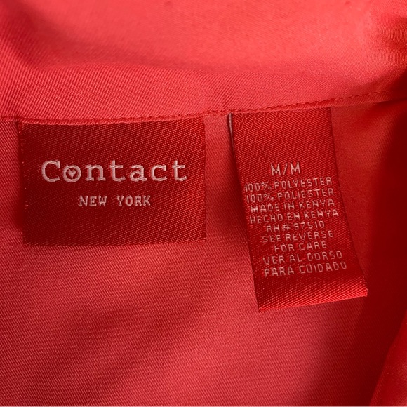 Contact New York Tracksuit Set Jacket Pants Medium Coral Pink 90s Activewear - Picture 7 of 16